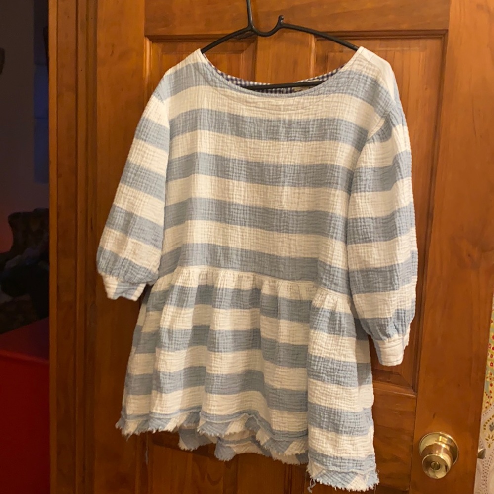 Women’s blue & white striped blouse